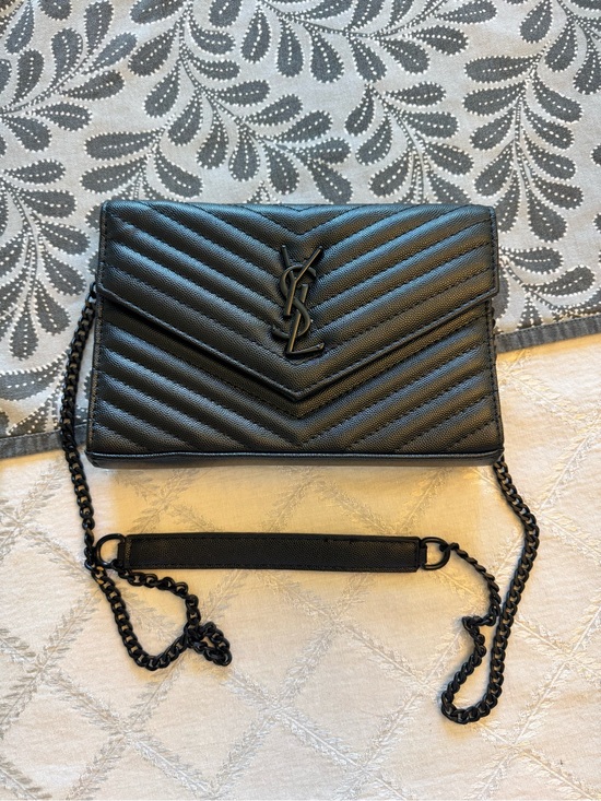 Yves Saint Laurent Handbags - YSL black clutch crossbody bag purse